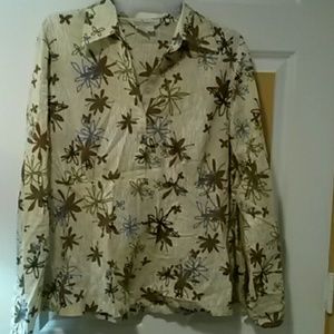 Royal Robin, partial button-down, flower pattern,